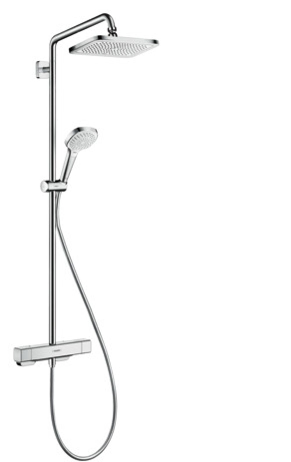 https://raleo.de:443/files/img/11eeea260d37033092906bba4399b90c/size_l/Hansgrohe-HG-Showerpipe-Croma-E-280-1jet-EcoSmart-9-l-min-chrom-mit-Brausethermostat-27660000 gallery number 1